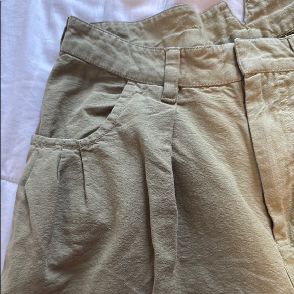 Free People Green Capri Pants High-Waisted Relaxed Fit - Picture 2 of 4